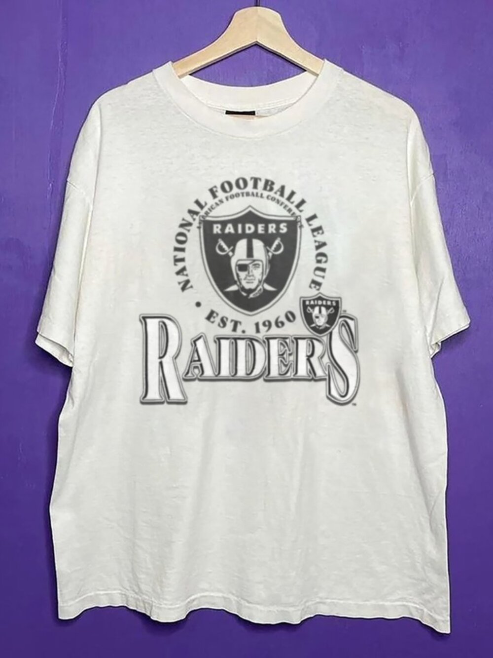 Vintage 90s NFL Oakland Raiders Football Shirt, Retro Raiders Crewneck Shirt Tee